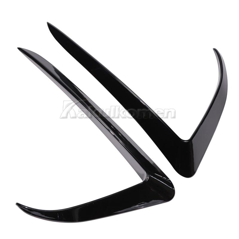 Pair Car Fog Lamp Trim Cover For Tesla Model 3 2017 2018 2019-2023 Front Bumper Fog Lamp Wind Knife Spoiler Fog Light Eyebrow
