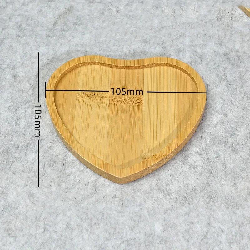 Multi Bamboo Tray Wood Saucer Flower Pot Tray Cup Pad Coaster Plate Kitchen Decorative Plate Creative Coaster Coffee Cup Mat