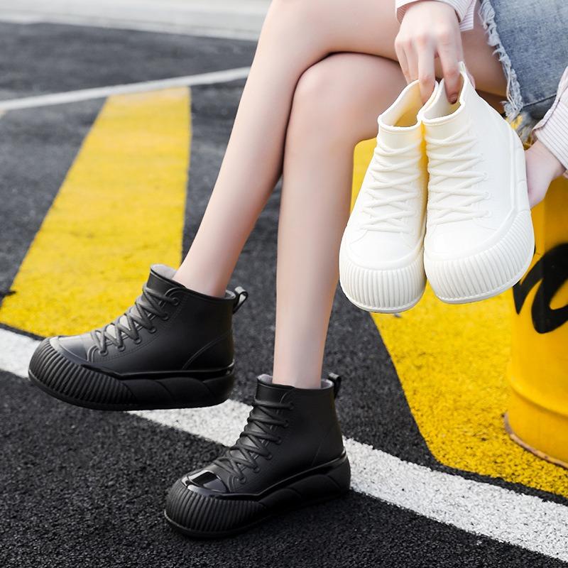 New Women's Rain Boots Short Non-slip Water Shoes Waterproof Rain Shoes Fashionable Casual Foot Rubber Shoes