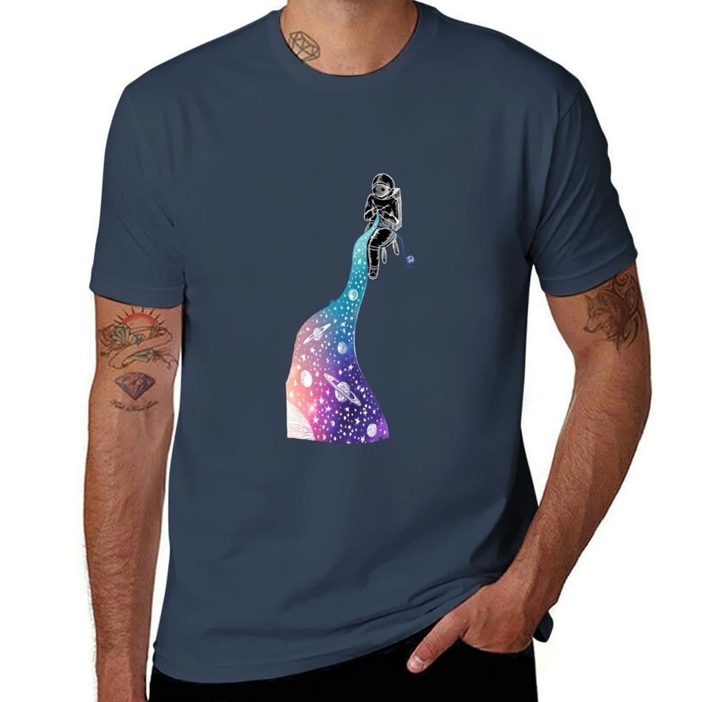 RAINBOW GALAXY SPACE KNIT TShirt Fitness Training Breathable Tee