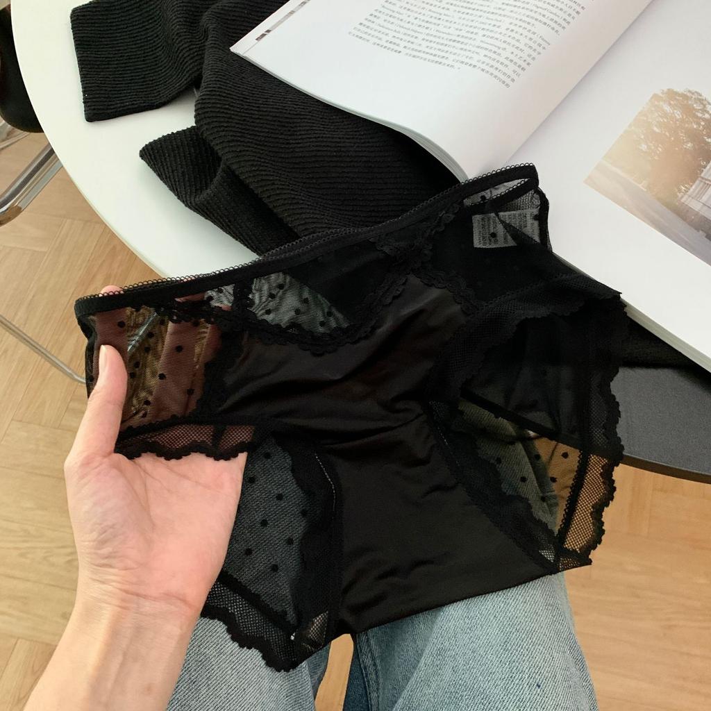 Damskie Majtki Koronkowe Siateczkowe 10A Antybakteryjne Niskie
