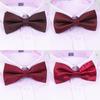 Bow Tie Wedding Male, Korean Groom Wedding Best Man Men British Bow Tie Burgundy Bow Red Bow Tie