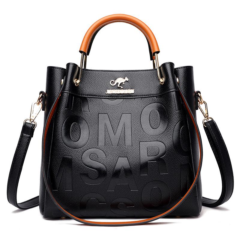 Handbag, Outdoor Crossbody Bag, Large Capacity Stylish Soft Leather Embossed Shoulder Bag, Women's Bag