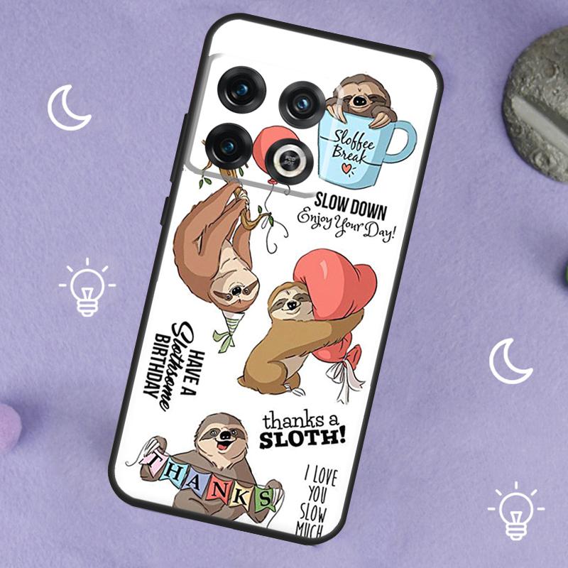 

Funny Cute Sloths For OnePlus Nord 5 CE 2 3 4 Lite N20 N30 Case For OnePlus 15 13 12 11 10 13T 10T 10R 12R 13R OnePlus 12