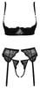 Cottelli Lingerie - Sexy Spitze 3-teiliges Set Schwarz 75B/S