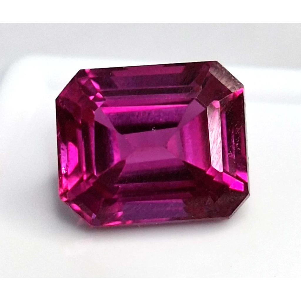 Emerald Cut Natural Dark Pink Sapphire 10-12 Ct Stunning Certified Gemstone