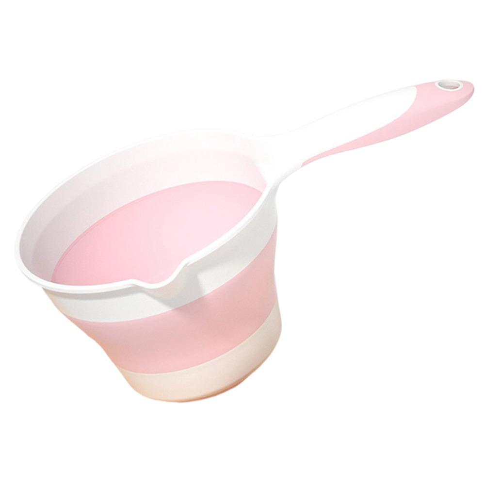 Long Handle Folding Water Scoop Suspensible Fruit Washing Scoop Convenient Water Dipper  Household