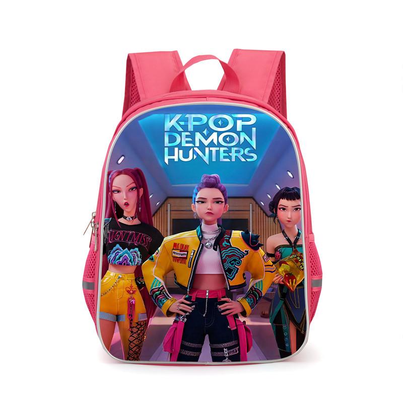 KPop Demon Hunters Kids Large Capacity Layered Backpack Students School Bags for Girls Boys Cartoon Bookbag Travel Backpack