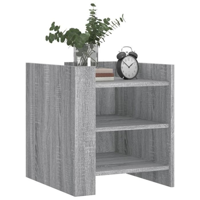 VidaXL Bedside Table Sonoma Grey 45x50x50 Cm Engineered Wood, Bedside Furniture, Side Table, Bed Cabinet, Cabinet 848295
