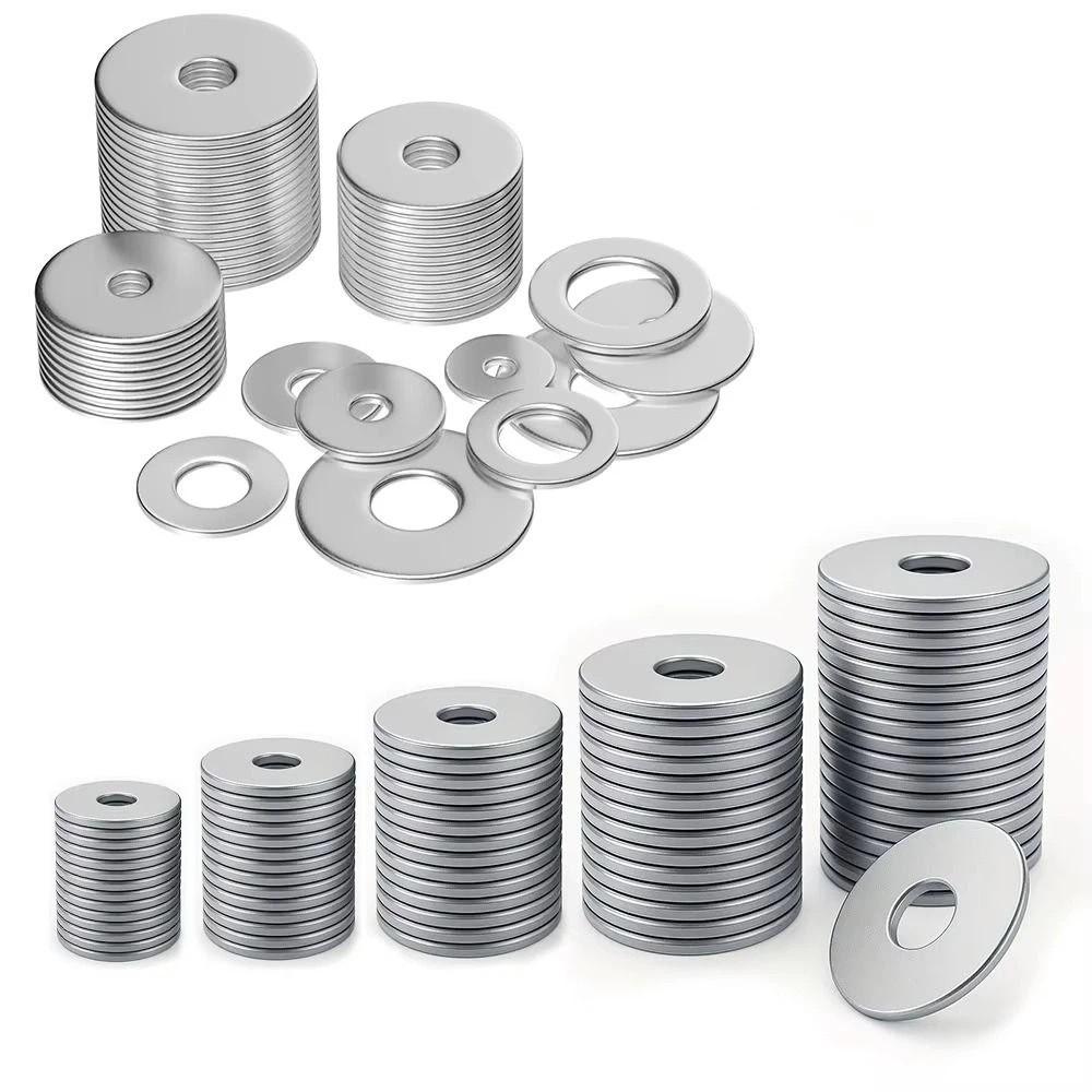 180PCS Solid Construction Stainless Steel Sealing Gasket Plain Gasket Set  Outdoor Construction