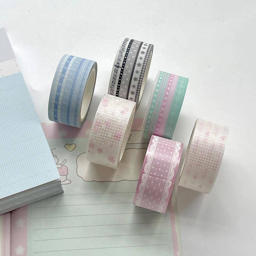 PET Shiny Washi Tape Scrapbooking Stationery Deco Plaid Deco Sticker Tapes Adhesive Tape for Scrapbooking Diy Arts Crafts Album