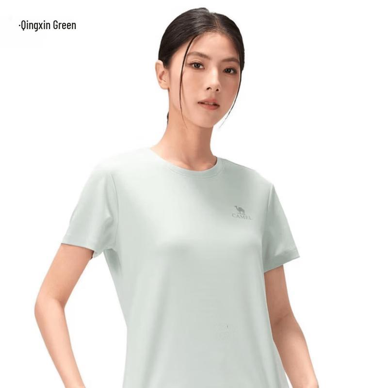 CAMEL Women s Quick-Dry Crew Neck Short Sleeve T-Shirt 2XL