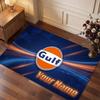 Gulf Personalized Crystal Velvet Carpet, Customized Name Text Soft Anti‑Slip Rug for Living Room Bedroom