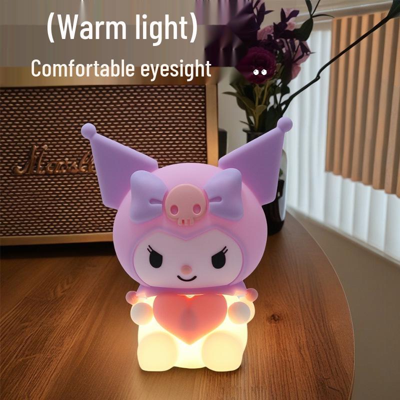 Kuromi USB Rechargeable Silicone Night Light - Sanrio Bedside Lamp & Sleep Companion
