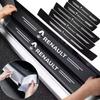 For Renault Megane 2 3 4 Twingo Clio Talisman Captur Sandero 5Pcs Leather Car Door Decals Carbon Fiber Threshold Anti Scratch R222