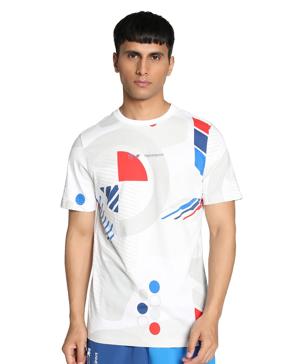 

Автоспорт Мотоспорт Автогонки BMW MMS AOP 624153 24-й цвет [PUMA] Футболка Мужская Весна/Лето Белый/AOP(02)