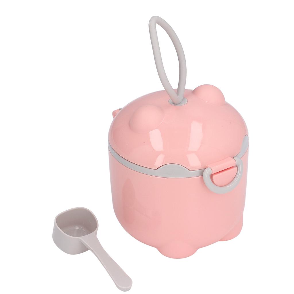 Baby Food Containers Large Pink Safe PP Material Sufficient Capacity Compact Portable Cute Style