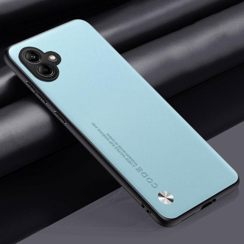 Luxury PU Leather Phone Case For Samsung Galaxy A06 A07 A16 A17 Plain Skin Shockproof Soft Back Cover For Samsung Galaxy A56