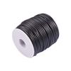 Șnur Rotund Solid din Cauciuc Sintetic PVC, Fără Gaură, Înfășurat pe Bobină Albă de Plastic, Negru, 3mm, aproximativ 32,8 yarzi(30m)/rola