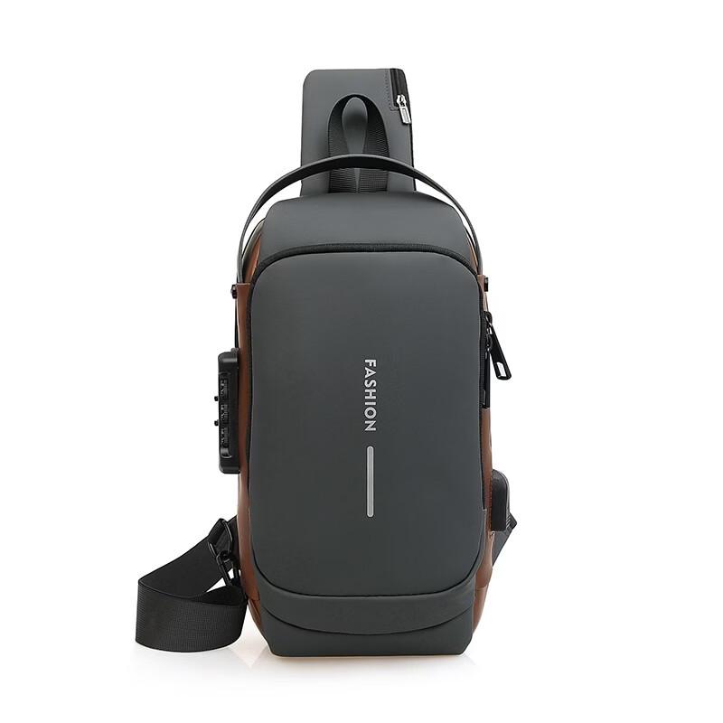 OGAR Men's Anti-theft USB Charging Crossbody Chest Bag