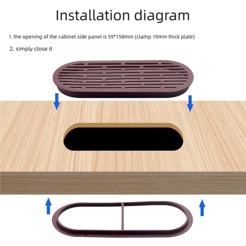20Pcs Furniture Cabinet Ventilation Decorative Cover Perforated Air Vent Ventilation Grille Wardrobes Fitting Enduring