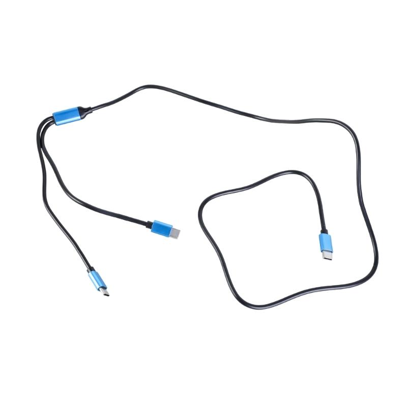 USB C To Double Type C Splitter Cable  With 480Mbps Data Transfer And 80W Charging Port Supported Efficient Data Line