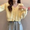 Button Vneck Women Sweater Cardigan Up Casual Knit Sweater Coat Sweet Cardigan Coat For Women Autumn Winter