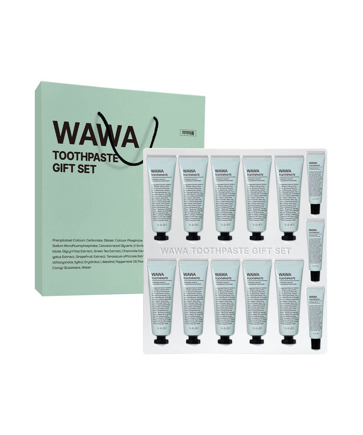 [Bad Breath Removal] Wawa Toothpaste 10 Packs + 3 Miniatures Gift Set