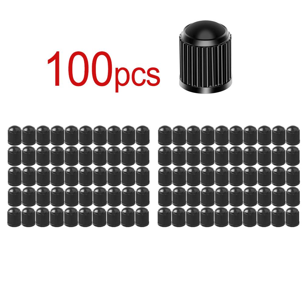 Bicycle Car Tire Valve Stem Caps Tyre Plastic Schrader Valve Stem Dust Cover with Sealing Ring for Car Bike Motorcycle Trolley Valve Stems 1