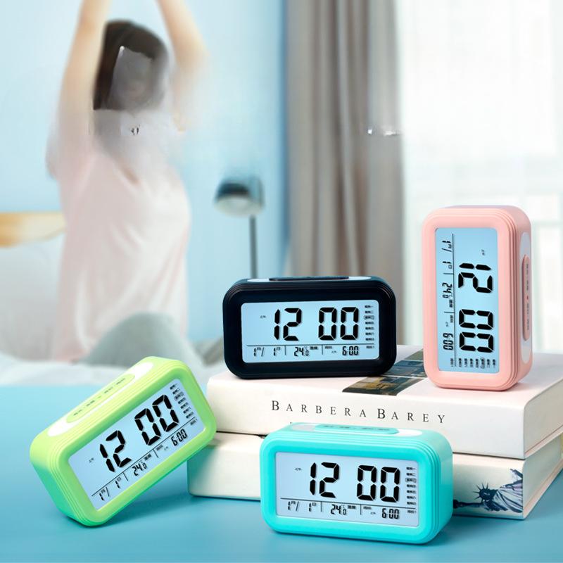 Upgraded Version of Three Groups of Alarm Clocks Smart Smart Clocks Voice Clocks Creative Student Mute Electronic Clocks