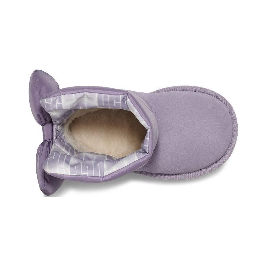 UGG Classic Novelty Fashion Bow Mid-Calf Snow Boots Kids Snow Boots Lavender 1130756T-JGL