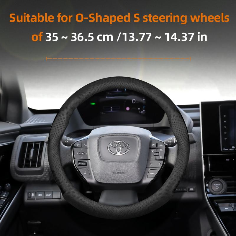 Suitable for Toyota Ultra-Thin Breathable Leather Steering Wheel Cover Suitable for Chr Yaris Auris Rav4 Corolla Hilux Wish Roomy Aqua Prius 30 Probox