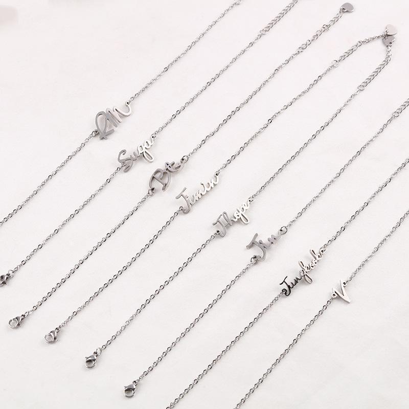 BTS Art Letter Bracelet, Bangtan Boys Pendant, Perfect Gift for BTS Fans & Collectors