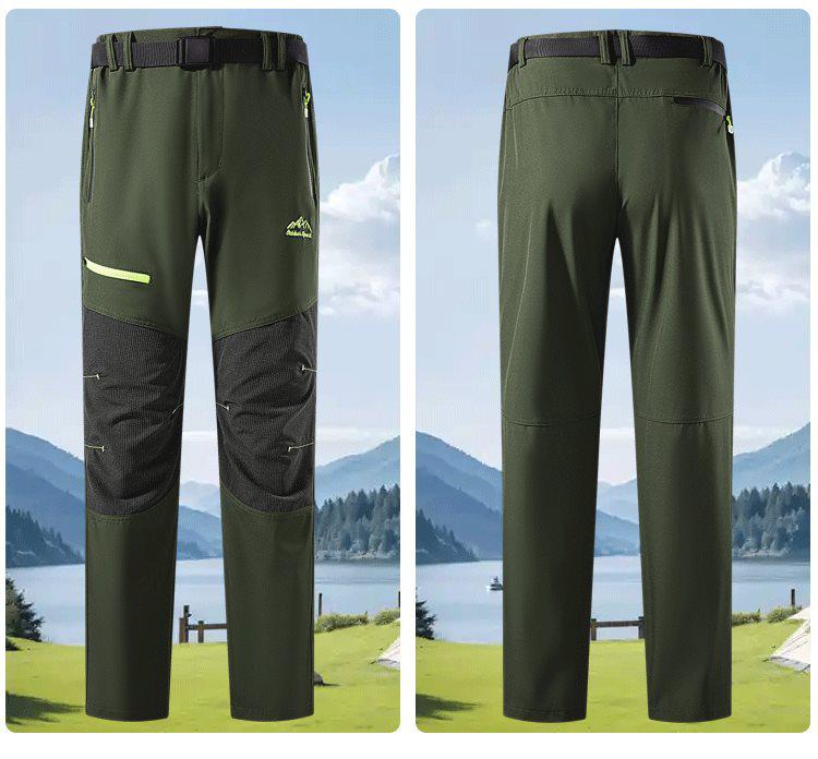 European Men's Quick-Dry Waterproof Outdoor Workwear Pants with Multi-Pocket Design