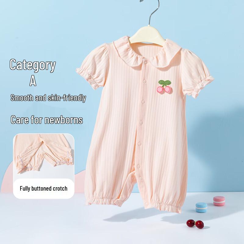 

Beibeiyi Baby Girl s Puff-Sleeve Summer Romper 90/52