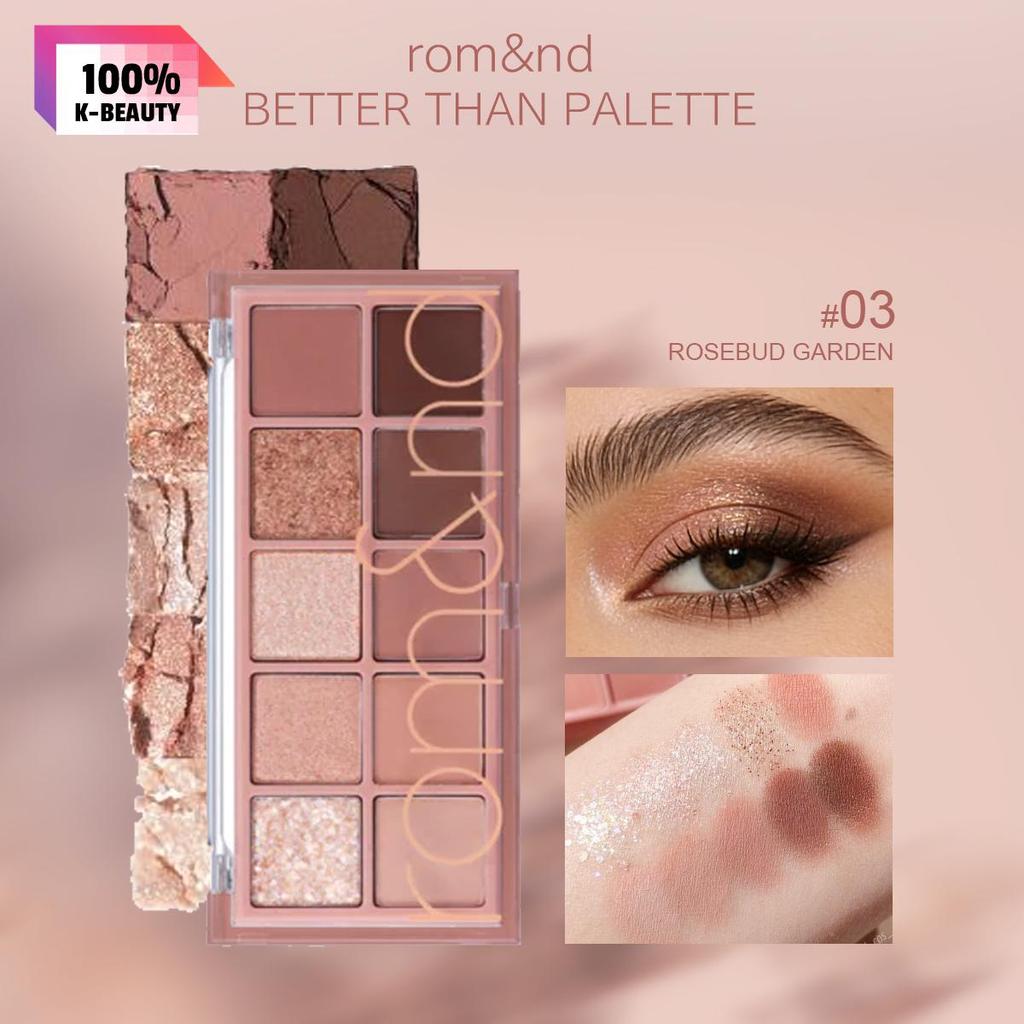 Rom&nd MELHOR QUE AS PALETAS 00-09/11-13, Inspirada no Jardim, Tons Totalmente Harmoniosos, Amigável para Iniciantes, Multiuso, K-Beauty, Maquiagem Coreana