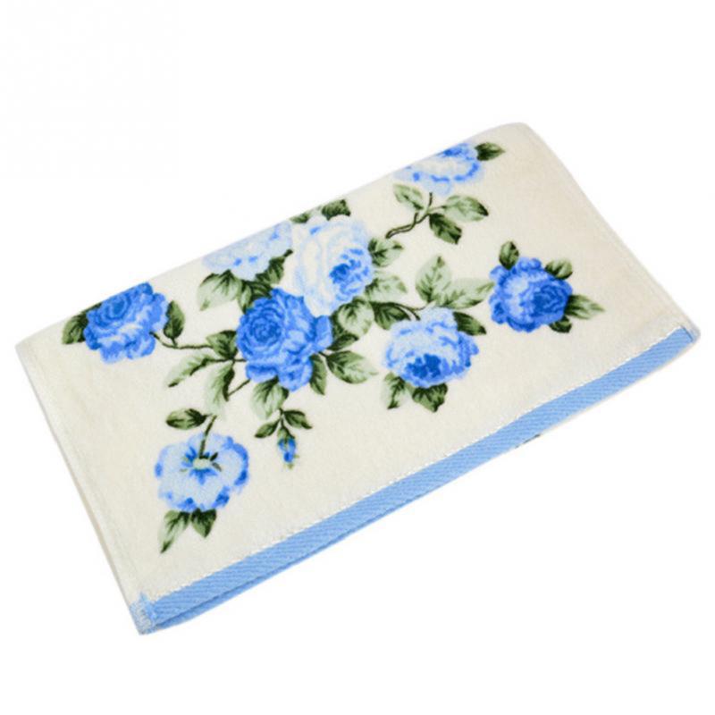 1pc Peony Flower Printing Towels Cotton Quick Dry Bathroom Towels Face Cloth Household Textile Hotel Supplies