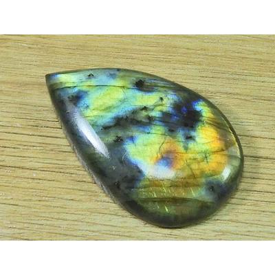 Cabochon Cristal Poire Labradorite Naturelle 28X45X8MM Pierre Gemme Libre 90 Cts. SK-3334