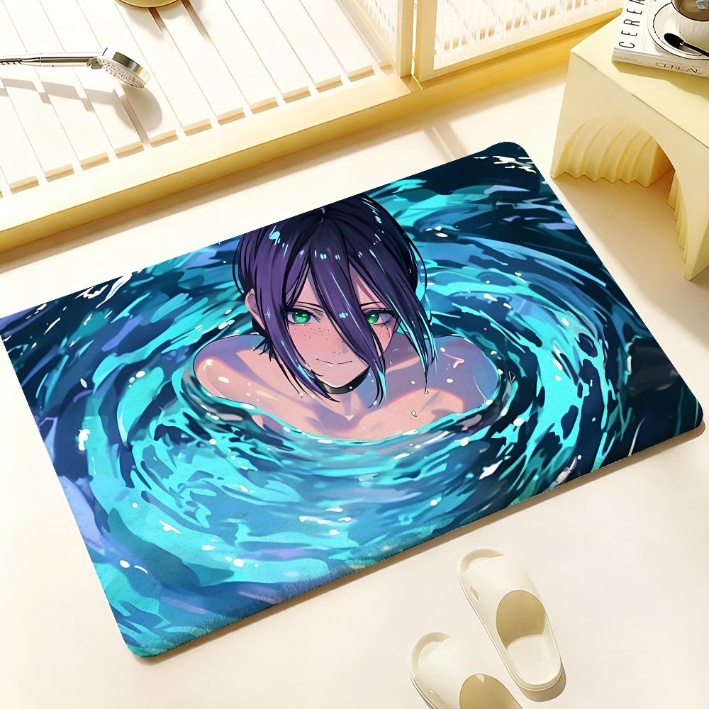 Hot Chainsaw Man R-Raza Floor Mat Cozy Flannel Soft Thick Non-Slip Mat For Living Room Bedroom Kitchen Decor Rugs