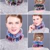 Rex Rabbit Hair Scarf Elastic Woven Fur Neck Cover for Autumn and Winter Women's Head Warm Neck Bib