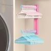 Punch-free Clothes Drying Rack Plastic Balcony Hanging Rack Balcony Hanger Organizer  for Home