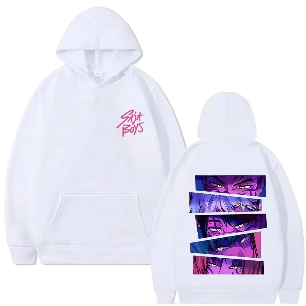 

K-pop Истребитель демонов Саджа Толстовка для мальчиков Харадзюку Хип-хоп Пуловер Y2k Одежда мужская одежда толстовки толстовка XL