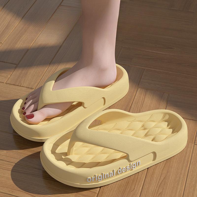 Supersoft Thick Sole EVA Unisex Flip Flops Home Non-slip Light Slides Outdoor Versatile Beach Flat Sandals for Couples Sandalias