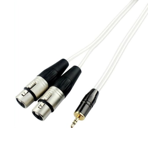 XLR Cable, Microphone Cable, Canon Conversion Cable, Audio Cable, Stereo Cable, 3.5mm Plug (Male) To 2XLR Plug (Female) Stereo Mini Plug (3m)