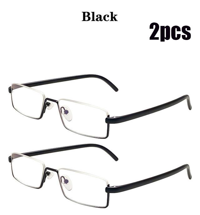 IENJOY TR90 Reading Glasses Anti-Blue Light Reading Glasses Men Half Frame Prescription Eyeglasses Male Eyewear With Case1.0-4.0