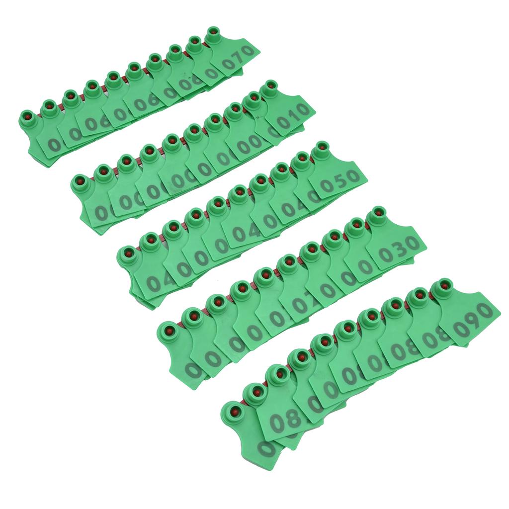 100Pcs TPU Cow Ear with Number 001‑100 Ear Label Farm Livestock Accessory