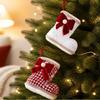 Elegant Christmas Boots Pendant Bowknot Xmas Tree Hanging Pendant  New Year Decor