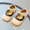 Flower Bordered Luxury Designer Shoes for Girls Kids New Spring Summer Toddler Girl Leather Shoes Princess Mary Jane H01188
