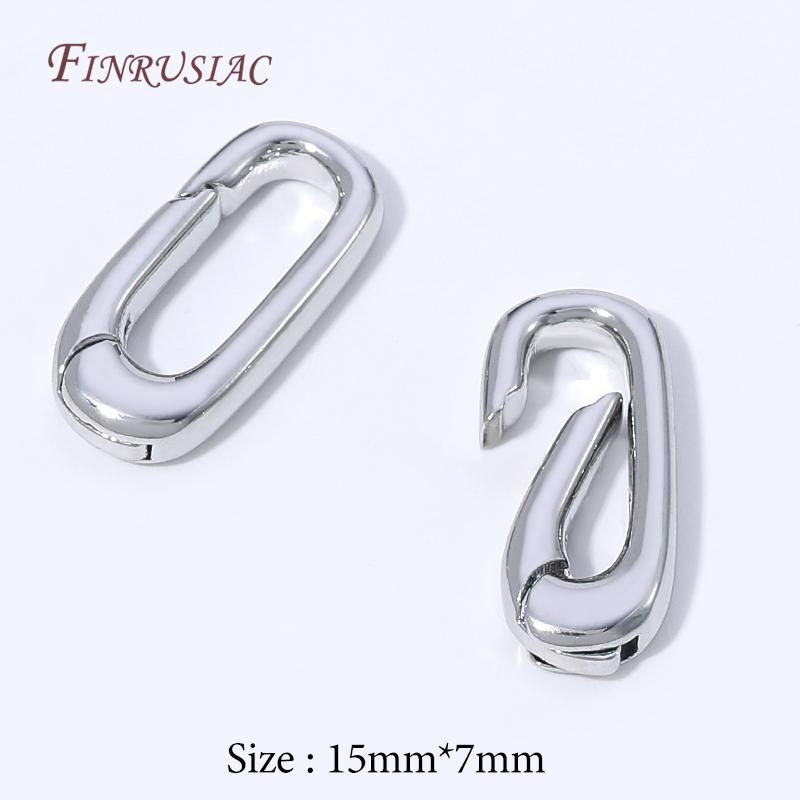 15X7MM 18K Gold Plated Spring Clasp Connector,Oval Openable Carabiner Clasp For Necklace Bracelet DIY Jewelry Making Supplies