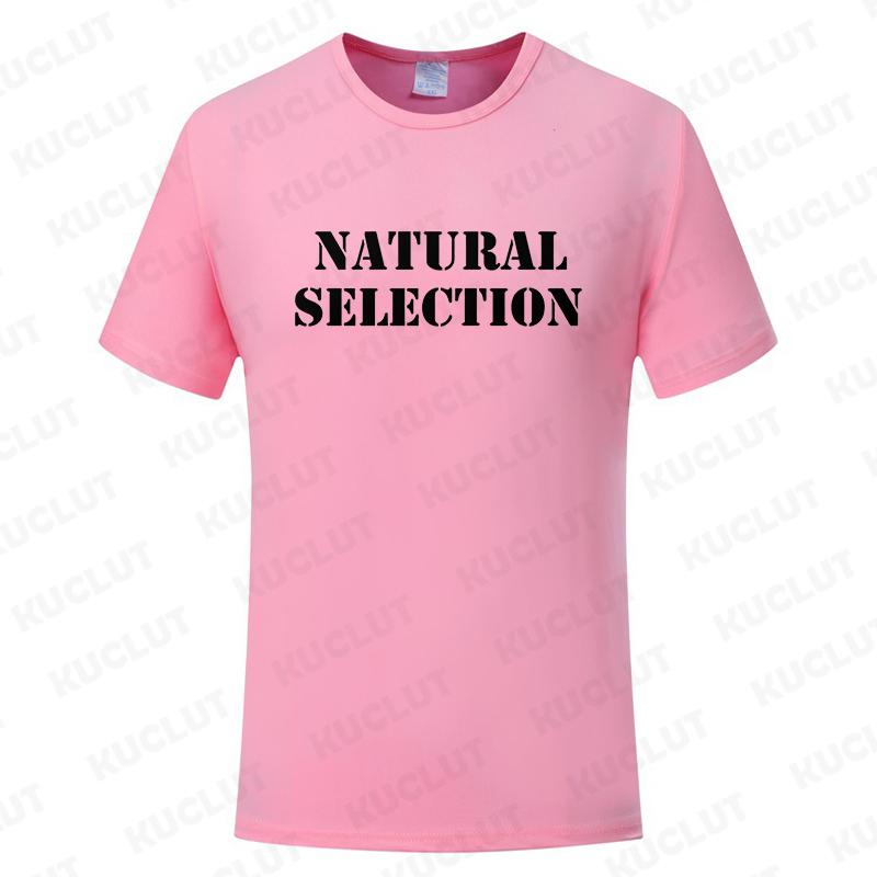 Natural Selection Printing Man T-shirts Evolution Graphic T Shirts Fashion Streetwear Harajuku Tops Male Oversized Clothing